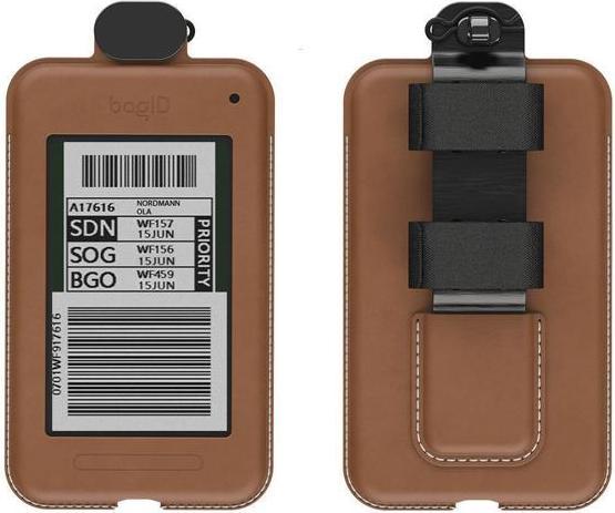 Z-Wave BAG ID03 A004 - BagID Samsung BagID 2 ST Find con custodia in pelle - Marrone nocciola