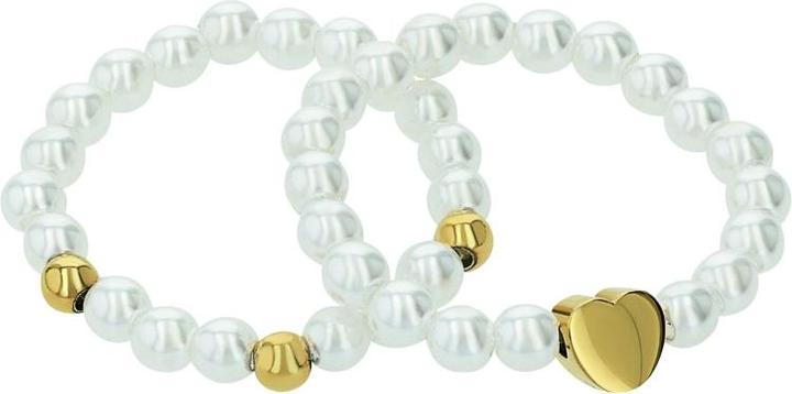 Produktbild Amor Ringe für Damen, Edelstahl, Glasperle | Herz (One Size)