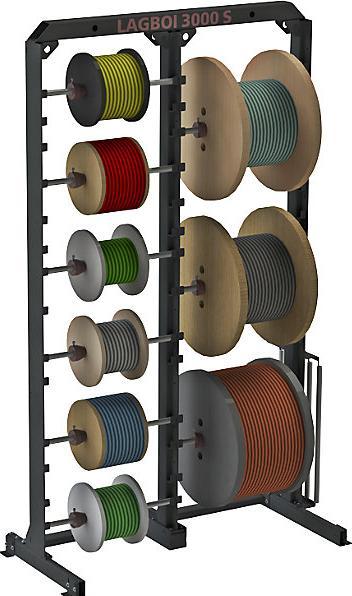 Immagine prodotto kaiserkraft Scaffale per avvolgicavo, fisso, alt. x largh. x prof. 2170 x 1880 x 980 mm. (188 x 98 x 217 cm)
