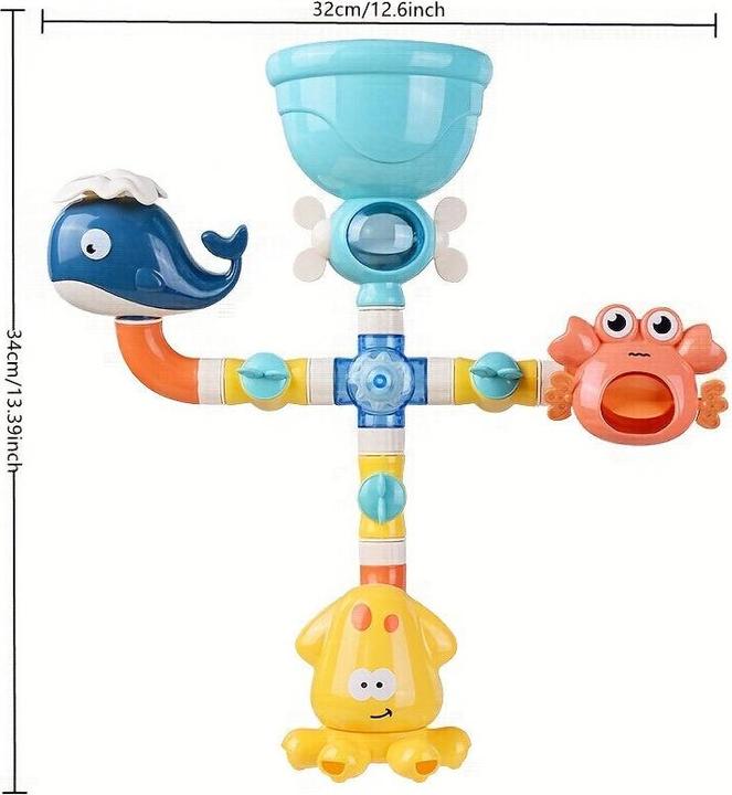 Immagine prodotto Activity Board Set di giochi per il bagno e l'acqua, linea bagno per bambini, 16 pezzi