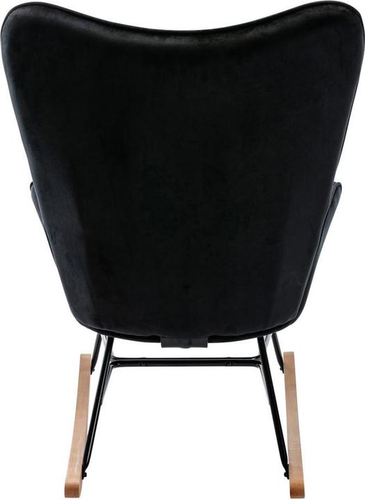 Image du produit CLP fauteuil à bascule Sanka velours, noir