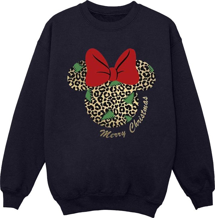 Disney Minnie Mouse Leopard Christmas Sweatshirt (S)