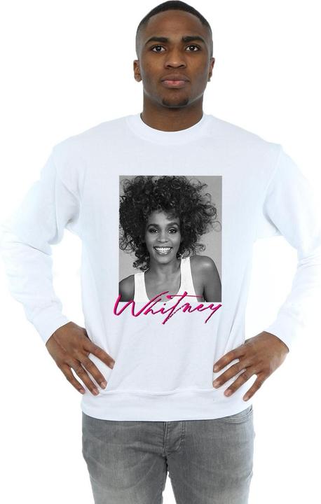 Actual product image Whitney Houston Mens Smile Photograph Sweatshirt (L)