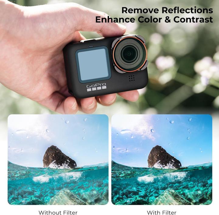 Actual product image K&F Concept Filters CPL+ND (8/16/32/64/1000) Kit for Hero 9 / Hero 10 (GoPro Hero 9, Hero 10)