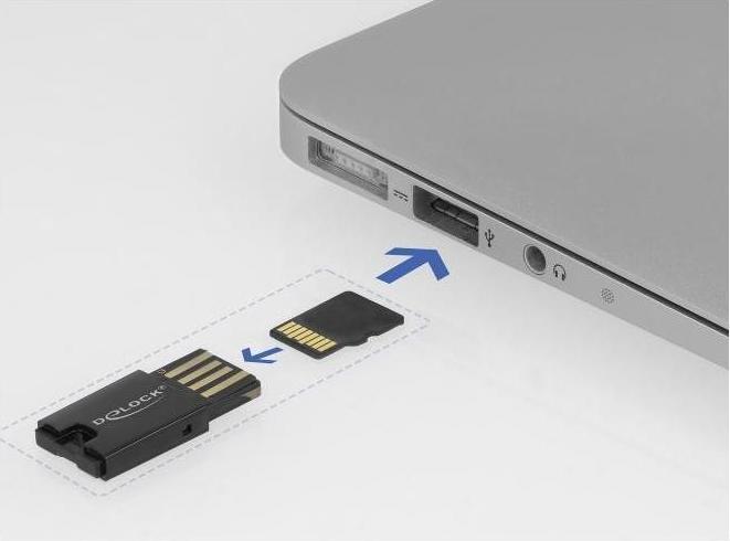 Actual product image Delock USB 2.0 Card Reader for Micro SD memory cards (USB 2.0)