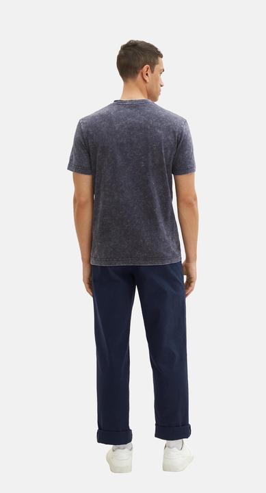 Image du produit Tom Tailor T-Shirt Kurzarmshirt mit V-Ausschnitt, ausgewaschener Optik und Brusttasche (M)