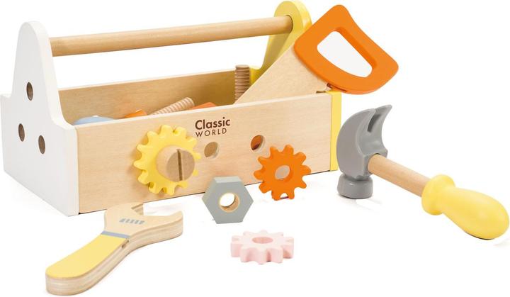 Immagine prodotto Classic World Set da falegnameria in legno con cassetta degli attrezzi, 18dl