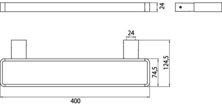 Produktbild Emco Handtuchhalter LOFT senkrecht, geschlossen, 400mm chrom