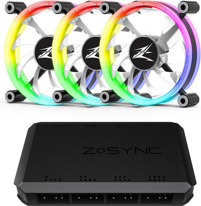 Immagine prodotto Zalman Confezione tripla ZM-LF120 ARGB da 120 mm con controller (120 mm, 3 x)