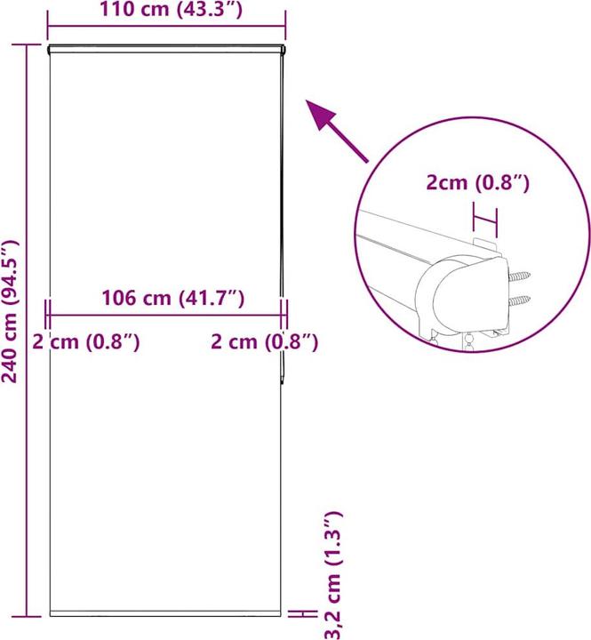 Produktbild VidaXL Marji (110 x 240 cm)
