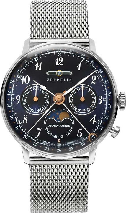 Image du produit Zeppelin LZ129 Hindenburg montre à quartz (ZE-7037M-3) (Horloge à phases de la lune, Montre analogique)