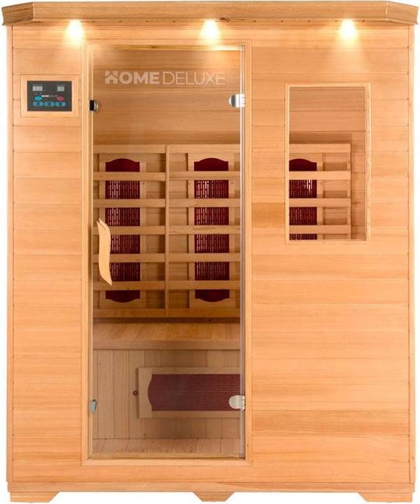 Immagine prodotto Home Deluxe Cabina a infrarossi IKENNA L - 153x110cm per 3 persone - Cabina a infrarossi con 2400 Watt