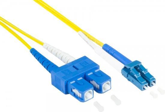 Actual product image Good Connections GC LW-9075LS Patch cord FO Duplex OS2 9/125µ LC/SC 7.5m yellow (S/UTP, 7.50 m)