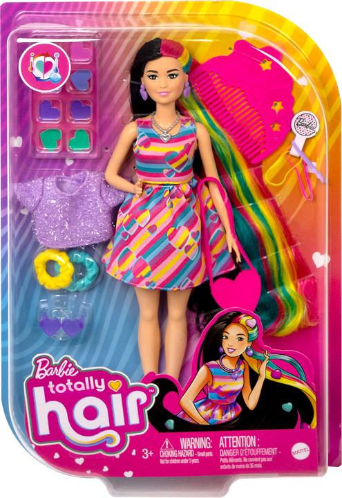 Actual product image Barbie Totally Hair doll in heart look, Petite, 21.6 cm long hair, 15 accessories, from 3 years old