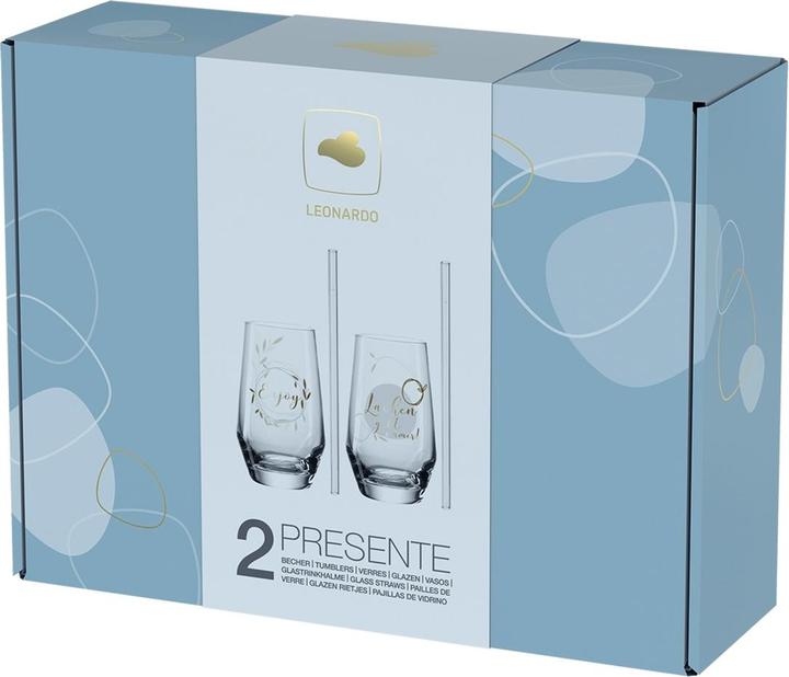 Produktbild Leonardo Longdrinkglas Presente Lachen 365 ml, 2 Stück, Transparent (3 dl, 4 x, Longdrinkgläser)