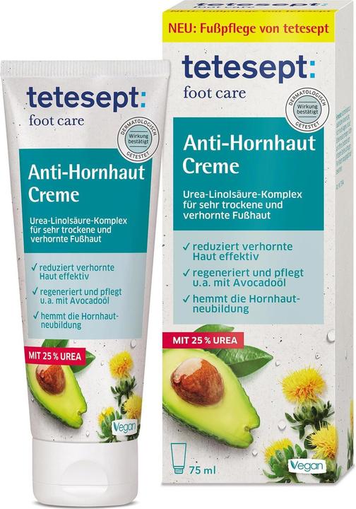 Image du produit Tetesept Crème pour les pieds contre les callosités 75 ml (Crème et gel pour les pieds, 75 ml)