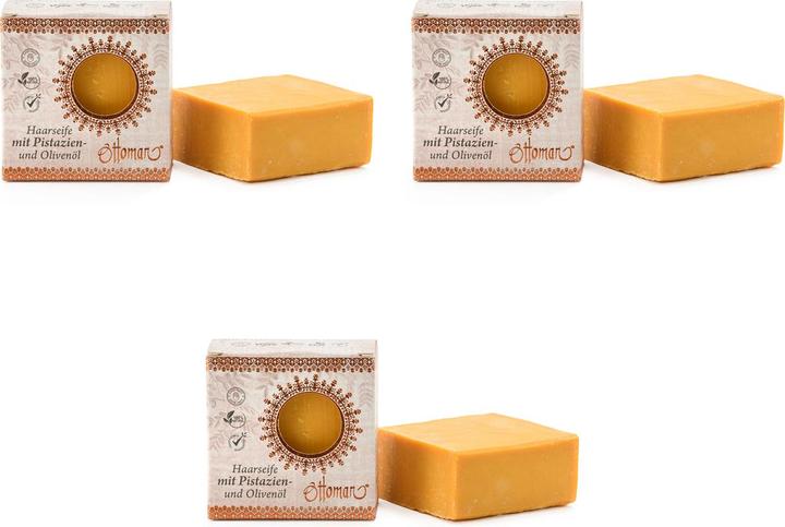 Natura Punto 3er-Set Haarseife mit Pistazien- und Olivenöl (Flüssiges Shampoo)
