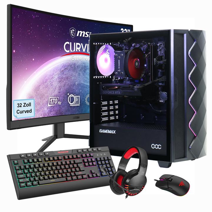 Hyrican MegaDeal Diamond BK-Set (Intel Core i5-14400F, 32 GB, 1000 GB, GeForce RTX 4070 Super)