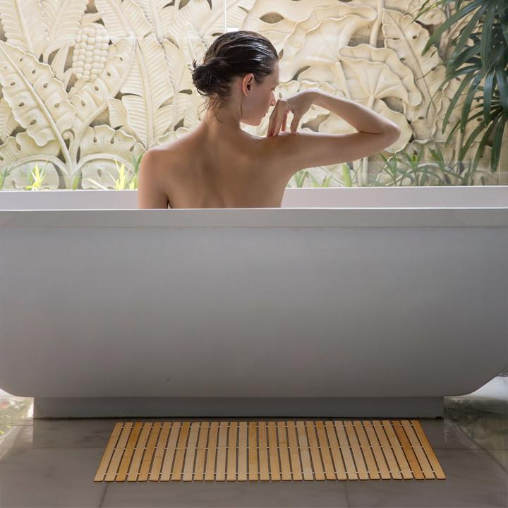 Immagine prodotto Relaxdays Tappeto-in-bambù da-bagno (80 x 50 x 1 cm)