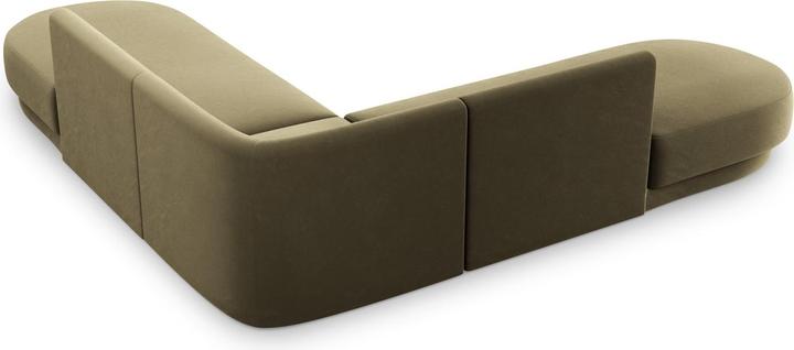 Image du produit Micadoni Canapé D'Angle Symétrique En Velours, "Miley", 5 Places, 248x248x70Fabriqué en Europe (Canapé d'angle)
