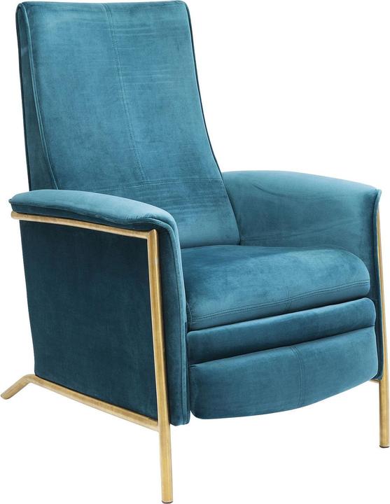 Kare Design Relaxsessel Lazy Velvet Blau