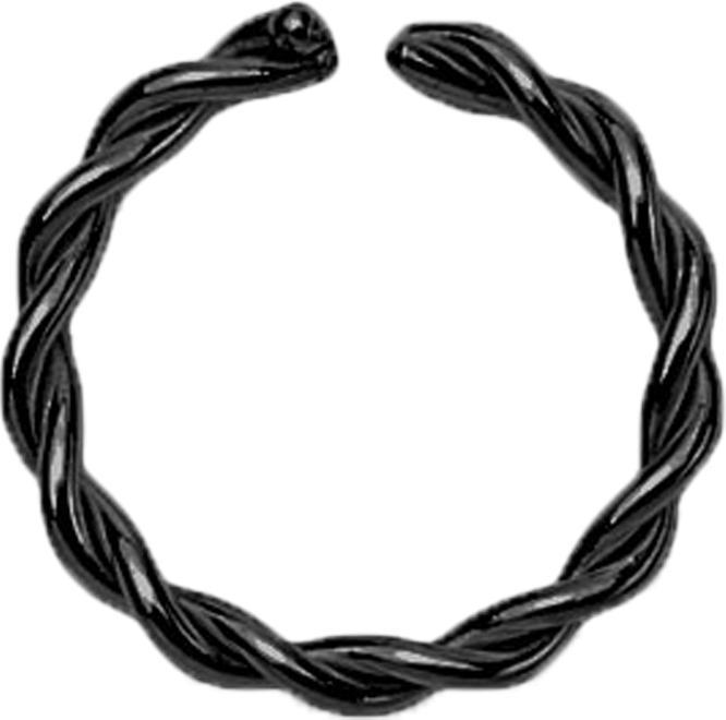 Produktbild Star Piercing Piercing Ring geflochten schwarz (Chirurgenstahl 316L, ohne Messing)