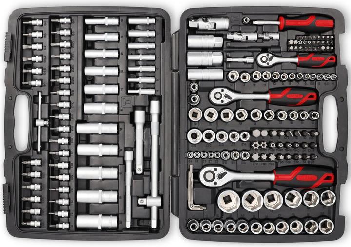 Immagine prodotto Stier Set di chiavi a bussola, 1/4, 3/8 e 1/2 di pollice, 179 pezzi