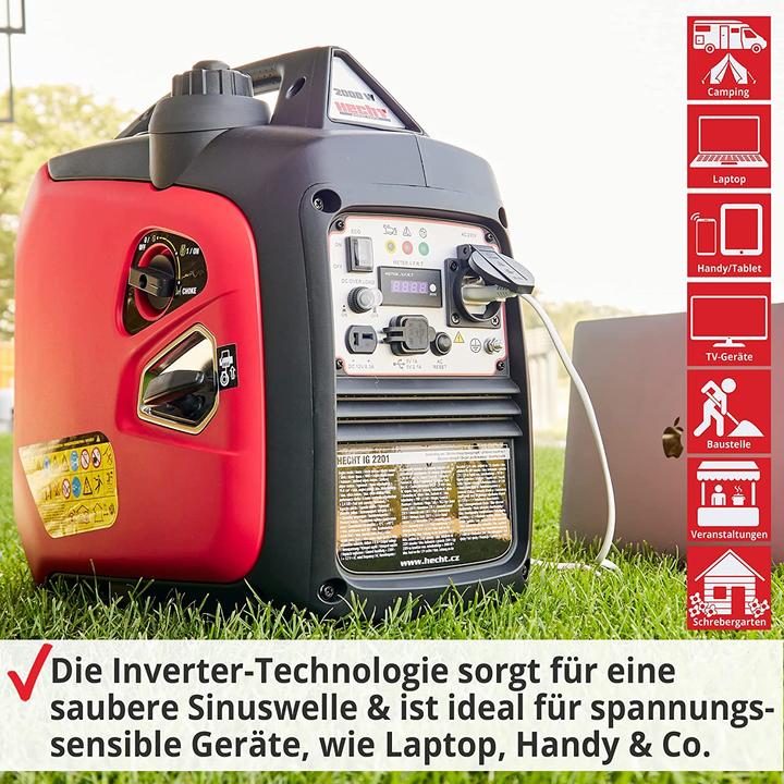 Actual product image Hecht IG 2201 Inverter Generator (2000 W, 4 l)