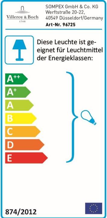Energie-Label Villeroy & Boch Tokio (E27)