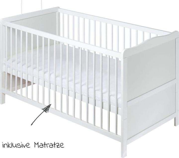 Produktbild jonka Babyzimmer Sets Kinderzimmer Sparset Mona mit Bett, Wickelkommode (Wickelkommode, Kinderkleiderschrank)