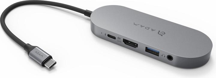 Actual product image Adam Elements CASA Hub S | Grey | USB-C 5-in-1 SSD Storage Hub 240GB (USB-C, 5 Ports)