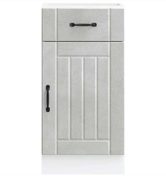 Actual product image VidaXL Kitchen base unit Lucca Concrete grey Wood-based sink base unit (40 x 46 x 81.5 cm)