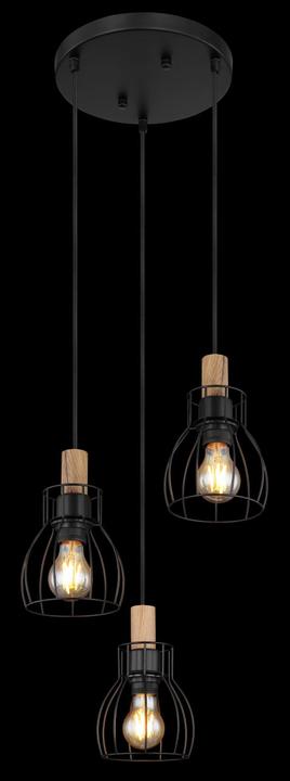 Image du produit Globo Suspension Mina noir mat 3xE27 (E27)