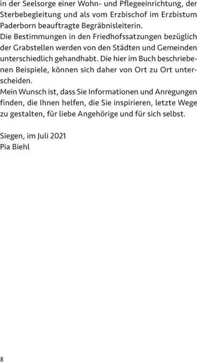 Produktbild Den letzten Weg gestalten (Deutsch, Pia Biehl, Susanne Wirth, 2021)
