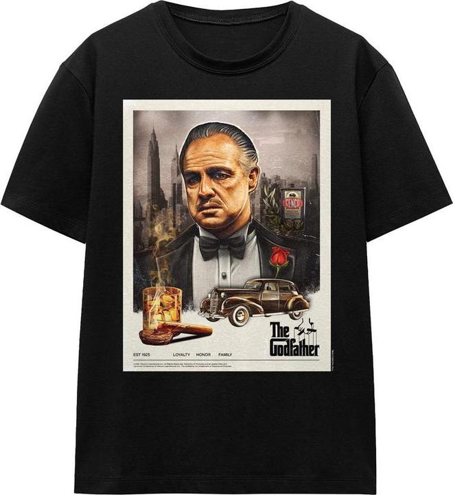 Actual product image The Godfather Unisex Adult Vintage Poster T-Shirt (S)