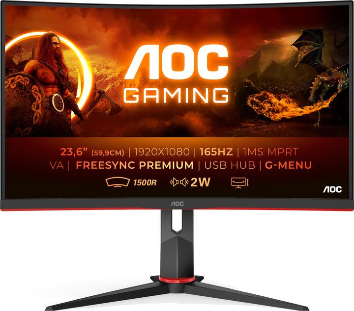 AOC C24G2U/BK (1920 x 1080 Pixel, 23.60")