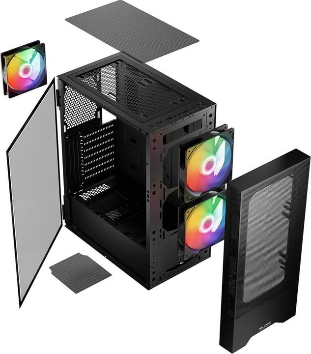 Immagine prodotto Logic ARYA ARGB MINIDI Custodia USB 3.0 nera (ATX)