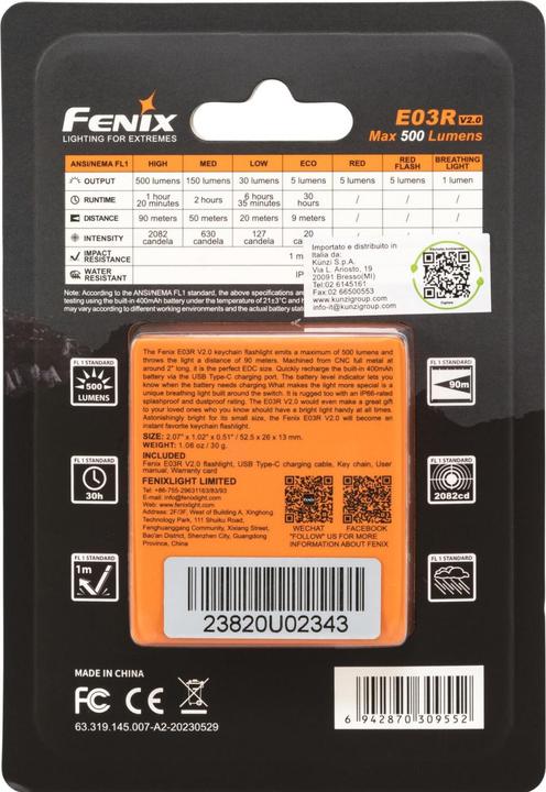 Produktbild Fenix E03R V2.0 (5.25 cm, 500 lm)