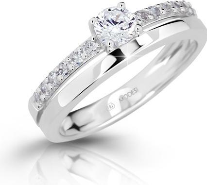 Produktbild Modesi String ring with zircons M11102 - Circuit: 53 mm (53)