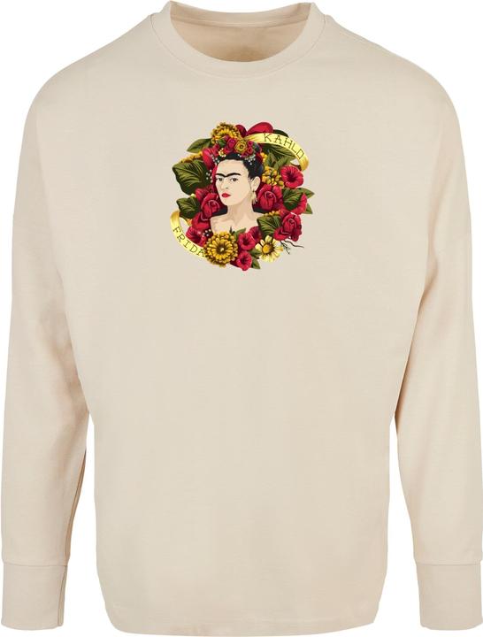 Produktbild Merchcode Ladies Frida Kahlo - Much flowers Oversized Cut On Sleeve Longsleeve - 116081 (XL)