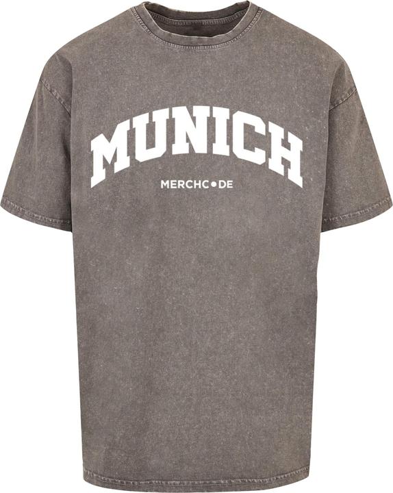 Produktbild Merchcode Munich Wording - Acid Washed Oversize Tee - 113017 (3XL)