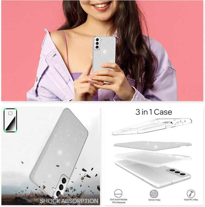 Produktbild Nalia Glitzer Handyhülle (Samsung Galaxy S22+)