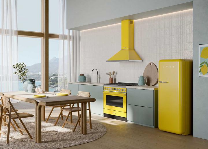 Produktbild Smeg FAB28RYW6 Kühlschrank Rechtsanschlag Gelb 50's Style, 2025 Modell, EEK: C (270 l)