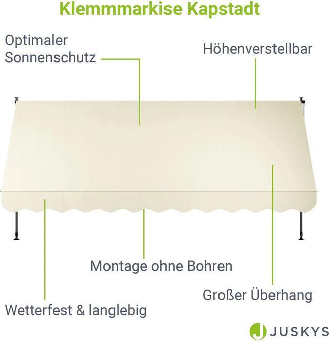 Actual product image Juskys Klemmmarkise Kapstadt (4 m)