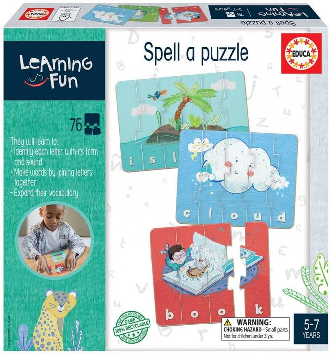 Educa 18839 Puzzle educativo Sto imparando le mie prime parole in inglese. da 5+ anni (Inglese)