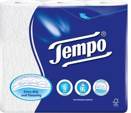 Actual product image Tempo Toilet paper 3-ply white (9 x)