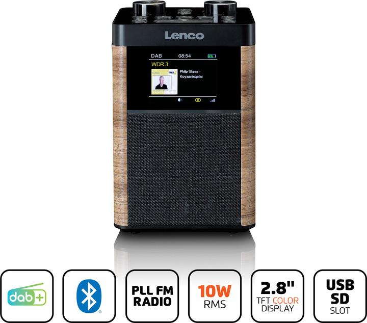 Productafbeelding Lenco PDR-060WD (DAB+, FM, Bluetooth)