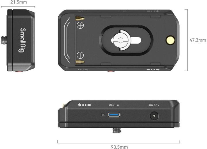 Image du produit SmallRig Batterie d'appareil photo numérique NP-F Kit de plaques de montage d'adaptateur de batterie (Batterie)