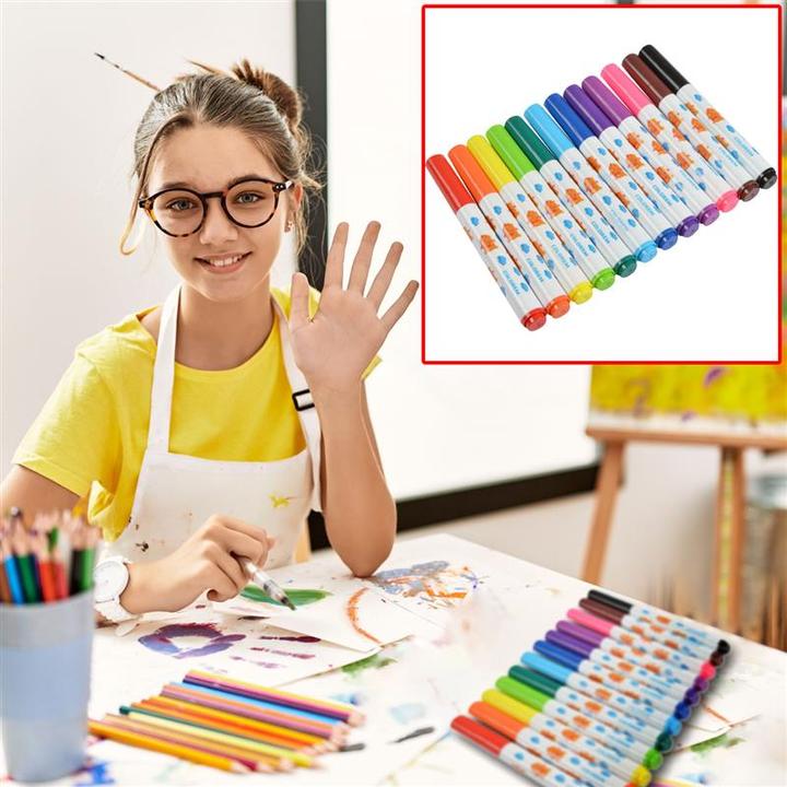 Immagine prodotto Eugene Perma 12 pennarelli jumbo di diversi colori (Multicolore, 12 x)