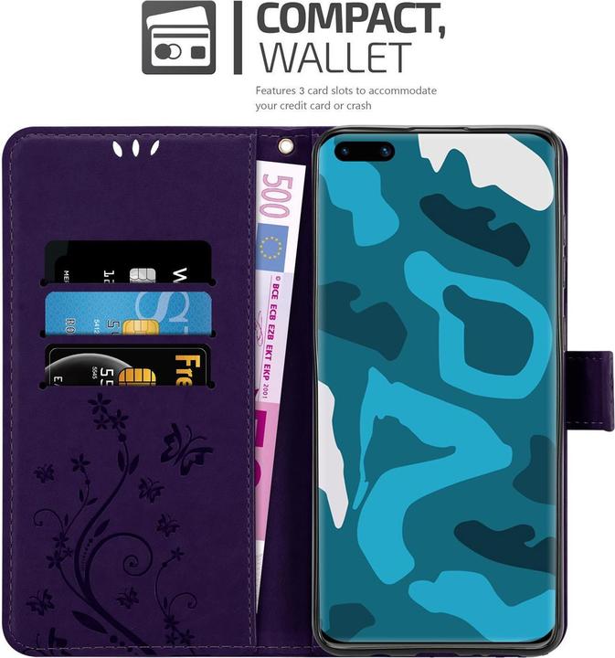 Productafbeelding Cadorabo Bloemen Boekomslag (Huawei P40 Pro)
